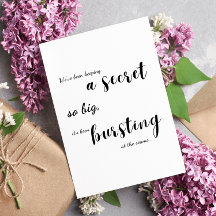 Unique Puzzle Card - Secret Bursting Baby Reveal 