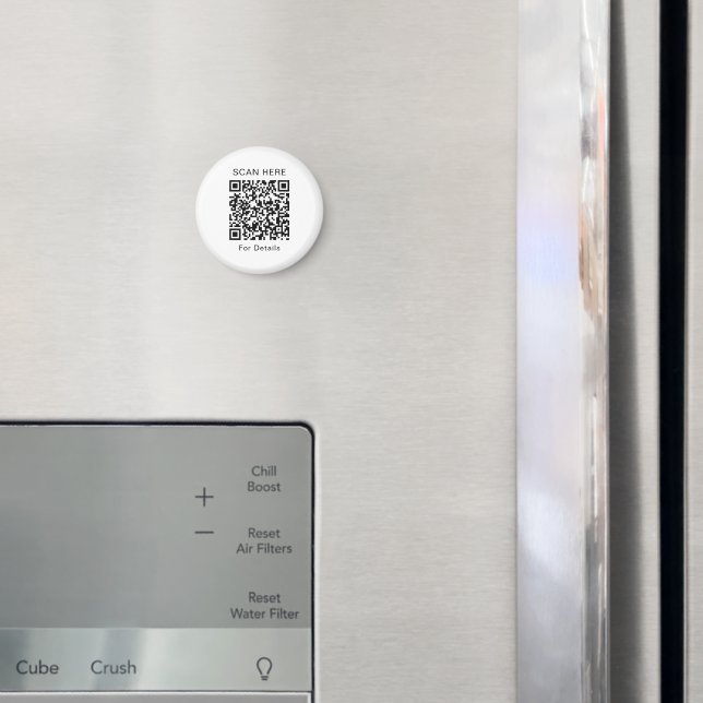 Unique QR Code Design Circle Magnet (In Situ (Fridge))