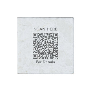 Unique QR Code Design Stone Magnet
