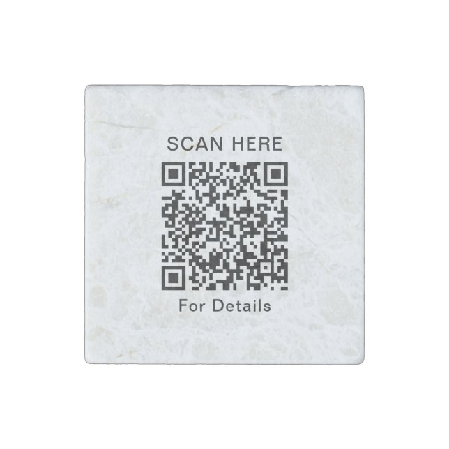 Unique QR Code Design Stone Magnet (Front)