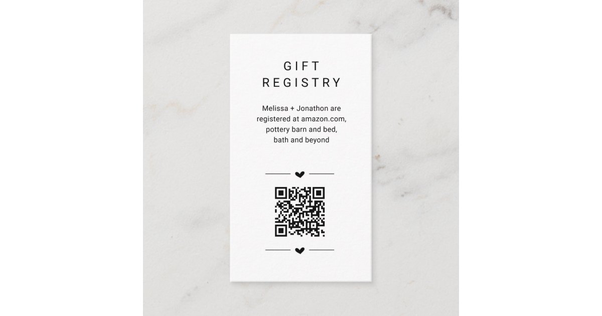 Unique QR Code Gift Registry Card Insert Zazzle unique-qr-code-gift-registry-card-insert-zazzle