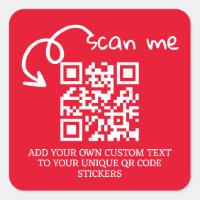 Unique QR code personalized scannable website