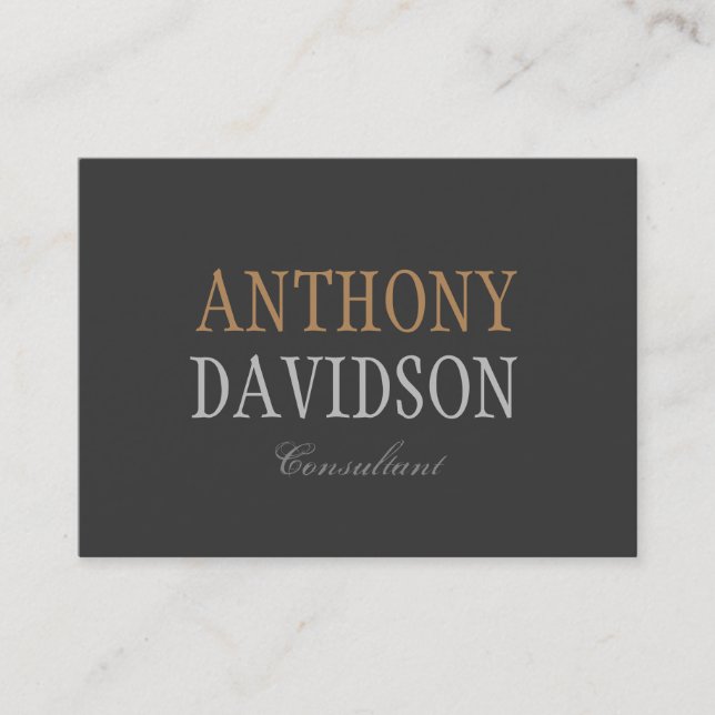 Unique Quality Grey Background Business Card (Front)
