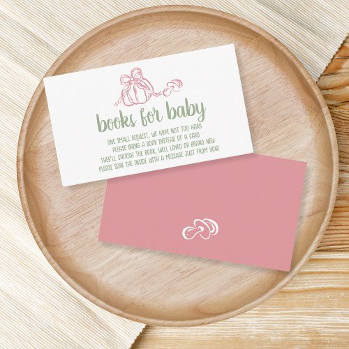 Unique Quirky Pumpkin Books for Baby Enclosure Card