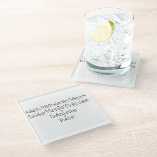 Unique Quote Design For You! Glass Coaster (Angled)