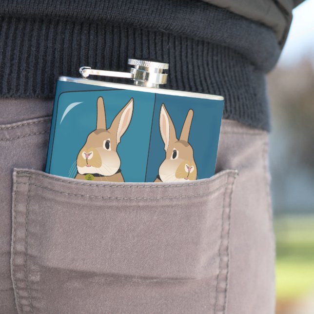 Unique Rabbit in the Mirror Flask (In Situ)