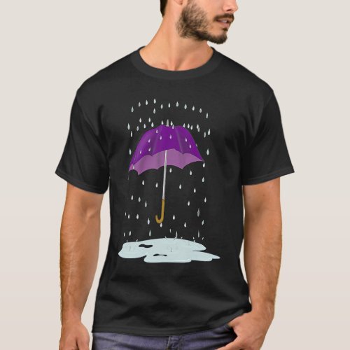 Unique Rain Purple Umbrella For Violet Favorite Co T_Shirt