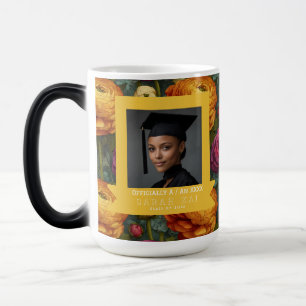 Unique Ranunculus Floral Graduation Gift Color Morph Mug