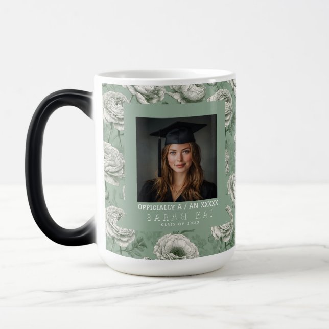 Unique Ranunculus Flower Commencement Exercise Color Morph Mug (Left)