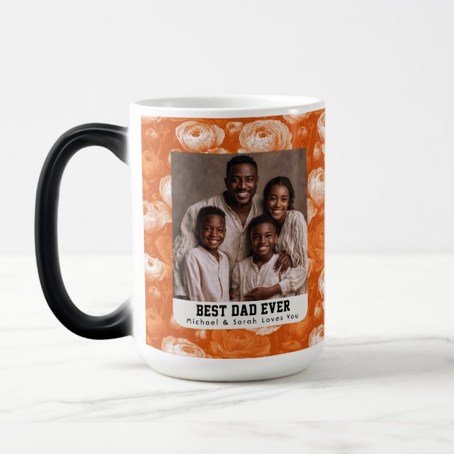 Unique Ranunculus Stepdad Day Ceramic Mug (Left)