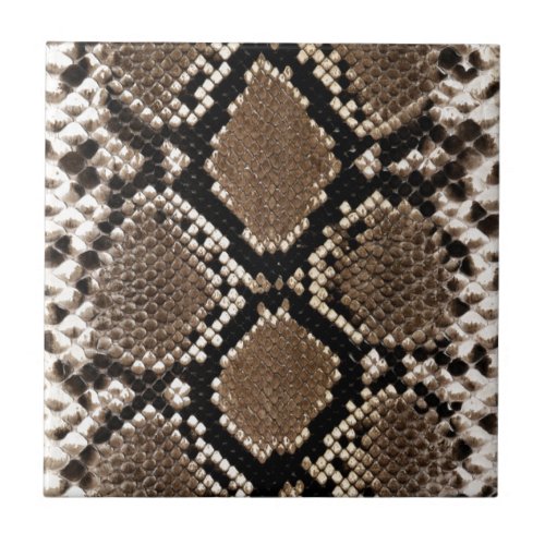 Unique Rattlesnake Skin Custom Ceramic Tile