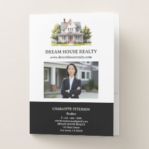 Unique Real Estate Agent or Realtor  Pocket Folder
