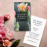 Unique Real Estate Cactus Flower Desert Photo  Business Card at Zazzle