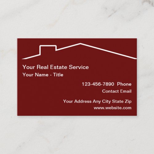 Unique Real Estate Roof Business Cards
