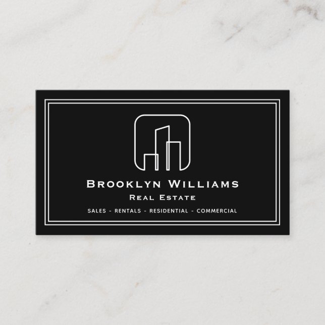 Unique Realtor Real Estate Agent Moving New Home Business Card (Front)