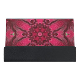 Unique Red Abstract Desk Business Card Holder