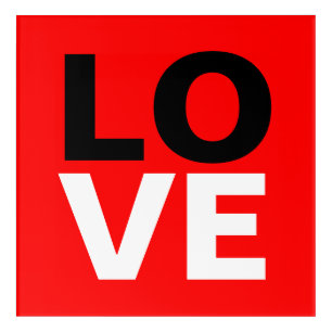 Unique Red Background Love Romance Acrylic Print