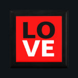 Unique Red Background Love Romance Gift Box<br><div class="desc">You can easily change the fonts and colors. You can also add your logo and the background image as you like.</div>