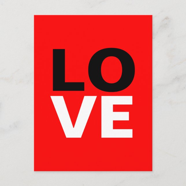 Unique Red Background Love Romance Invitation Postcard (Front)