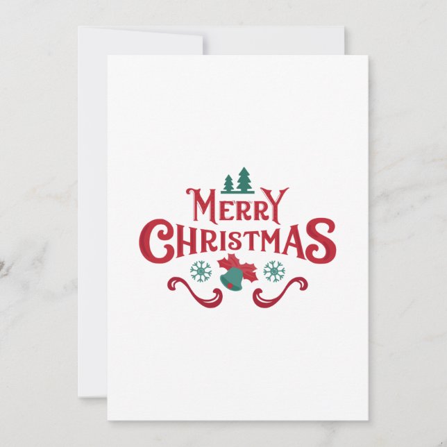 Unique Red Christmas Card (Front)