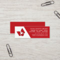 Unique Red Library Bookmark Business Card | Zazzle