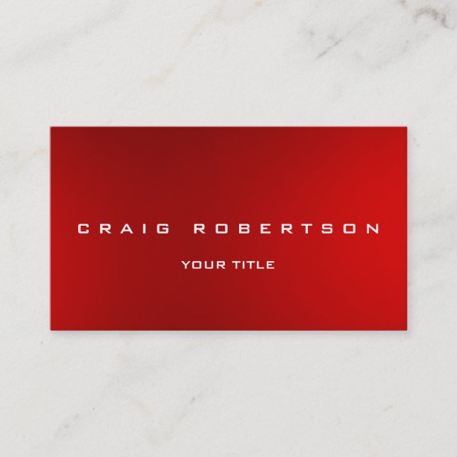 Unique Red Modern Consultant Manager Business Card (Front)