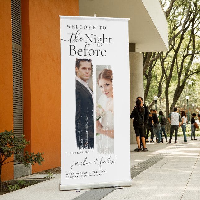 Unique Rehearsal Dinner Featuring Couple's Photo Retractable Banner (Creator Uploaded)