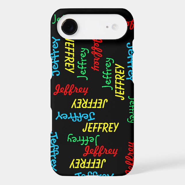 Unique Repeating Name on Black, Personalized Case-Mate Samsung Galaxy Case (Back)