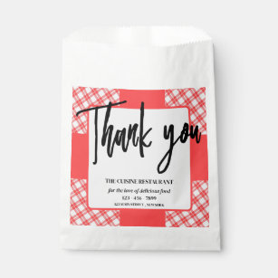 Unique Restaurant Bakery Cafe Food Paper Favor Bag