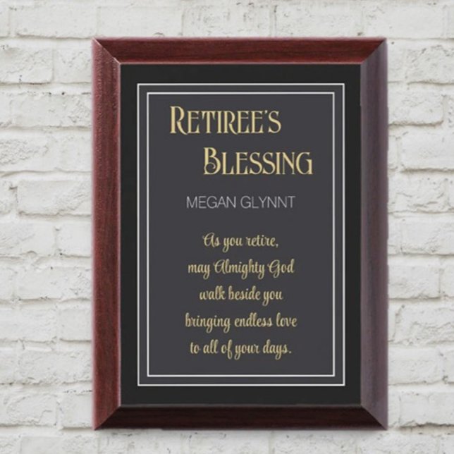 Unique Retiree's Blessing custom gift Plaque (Creator Uploaded)