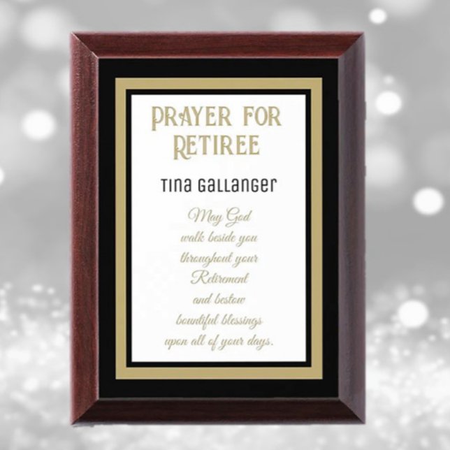 Unique Retiree's Prayer custom gift Plaque (Creator Uploaded)