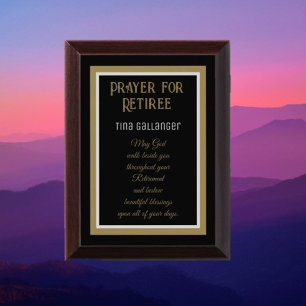 Unique Retiree's Prayer custom gift Plaque