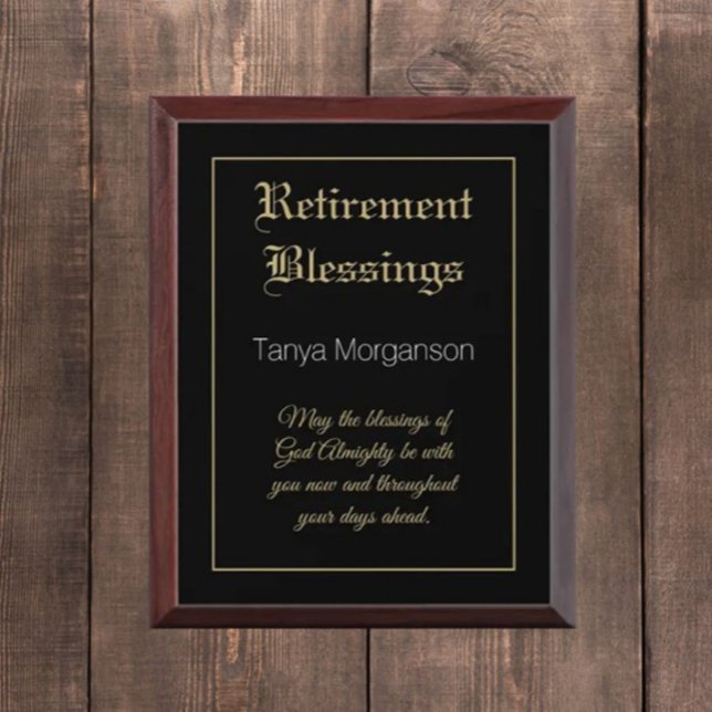 Unique Retirement Blessing custom gift Plaque (Creator Uploaded)