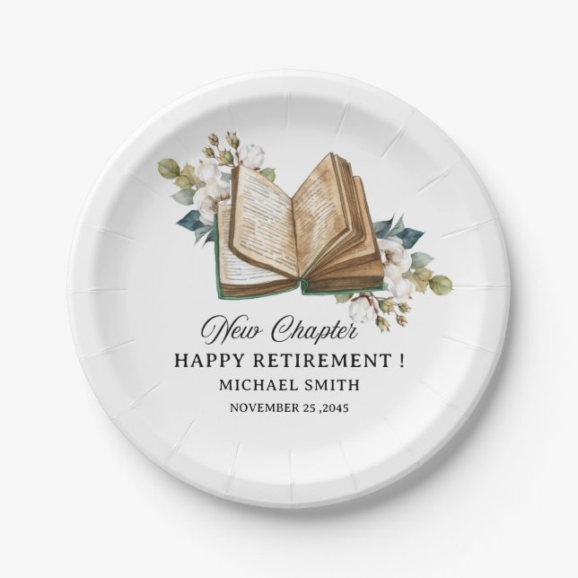 Unique Retirement Paper Plate (Front)
