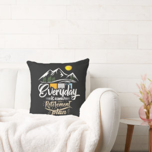 Unique Retirement Plan Throw Pillow