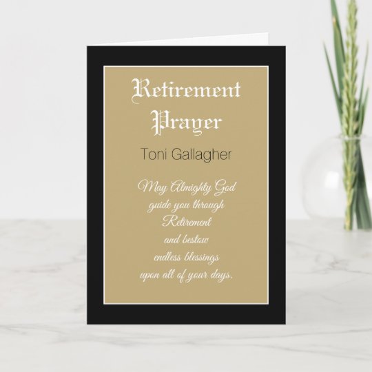 Unique Retirement Prayer Custom Card 