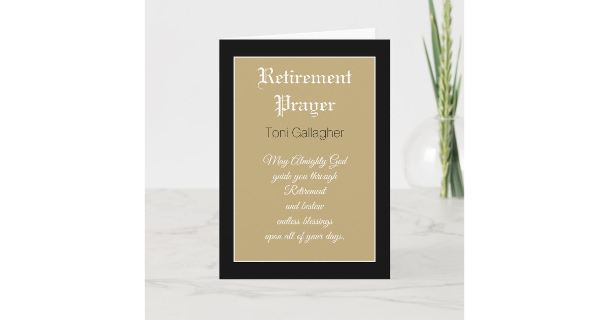 Unique Retirement Prayer custom card | Zazzle.com