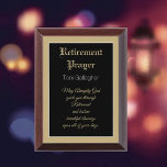 Unique Retirement Prayer custom gift Plaque<br><div class="desc">Happy retirement gift.</div>