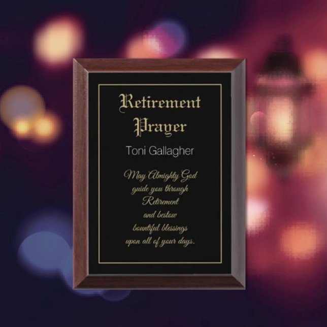 Unique Retirement Prayer custom gift Plaque (Creator Uploaded)