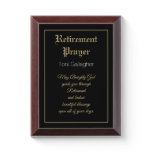 Unique Retirement Prayer custom gift Plaque