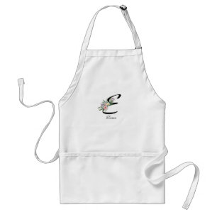 Unique Retirement Present Minimalist Floral Style Adult Apron