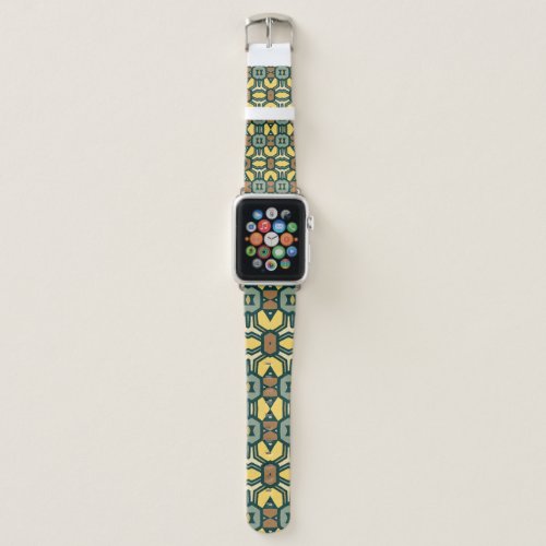 Unique retro geometrical pattern  vintage seamles apple watch band