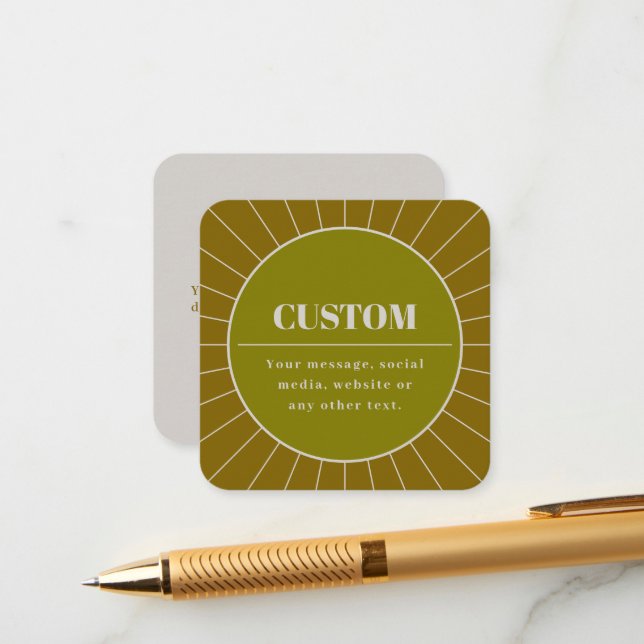 Unique Retro Inspired Editable Design Template (Front/Back In Situ)