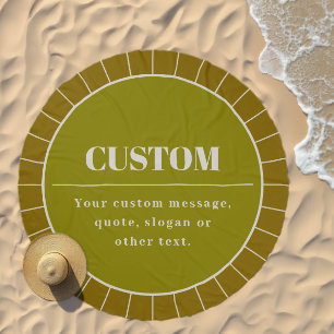 Unique Retro Inspired Editable Design Template Beach Towel