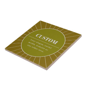 Unique Retro Inspired Editable Design Template Ceramic Tile