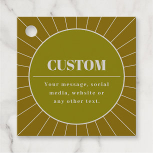 Unique Retro Inspired Editable Design Template Favor Tags