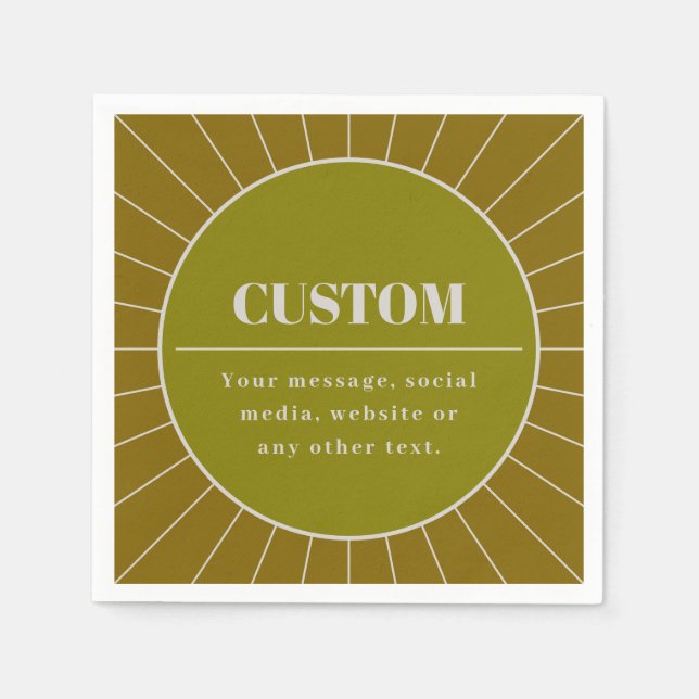 Unique Retro Inspired Editable Design Template Napkins (Front)