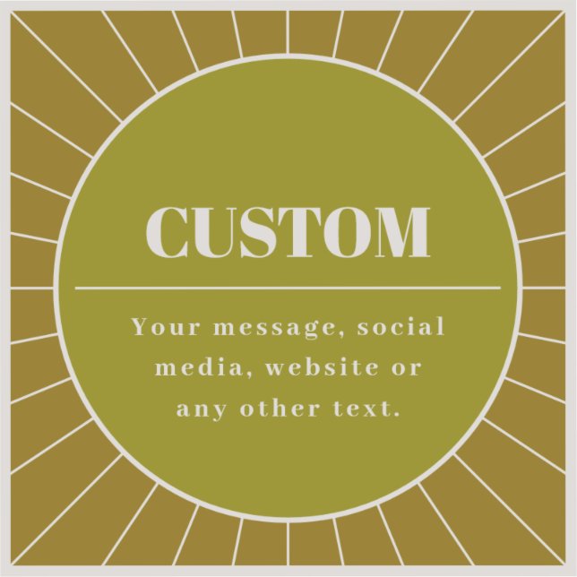 Unique Retro Inspired Editable Design Template Sticker (Front)
