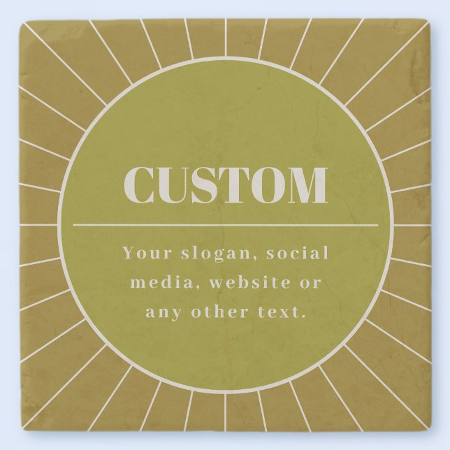 Unique Retro Inspired Editable Design Template Stone Coaster (Creator Uploaded)
