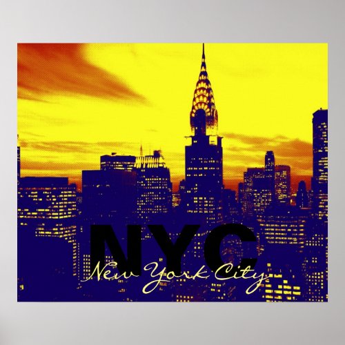 Unique Retro New York City Poster
